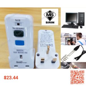 13A ELCB Switch Socket RCD Adaptor 3 Pin Tester