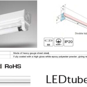 2 x 14W LED Batten Light IP20, 1600lm